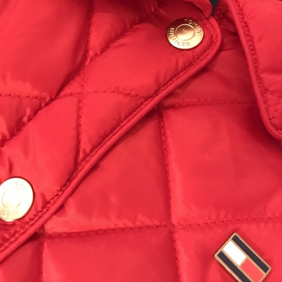 Tommy Hilfiger Girls Quilted Jacket Sz S ( 7 ) Red New - Picture 5 of 6